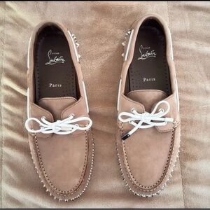 Christian Louboutin Gerockel Stud Detailed Boat Shoes Men’s Size 44